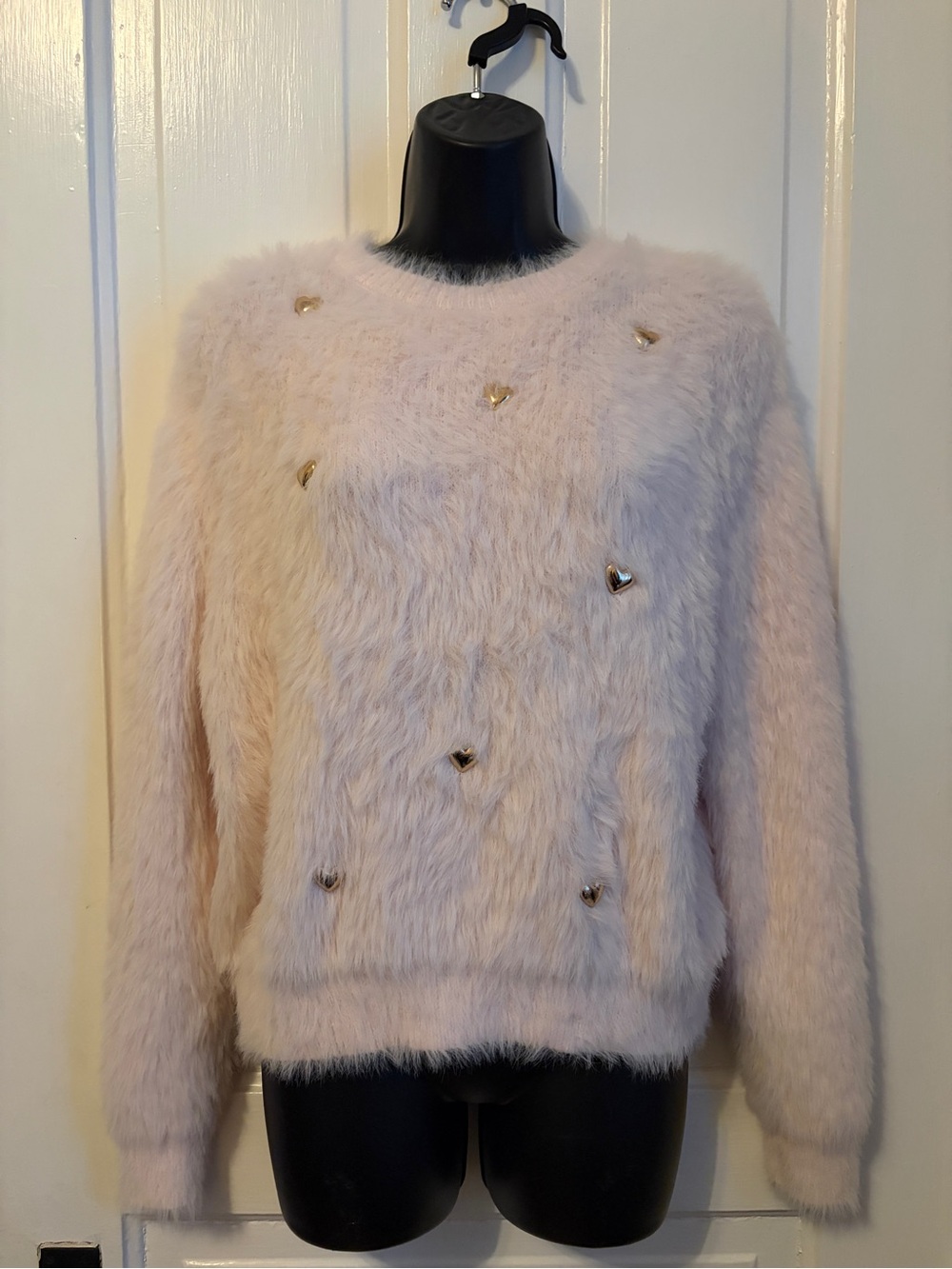 Soft fuzzy light pink sweater